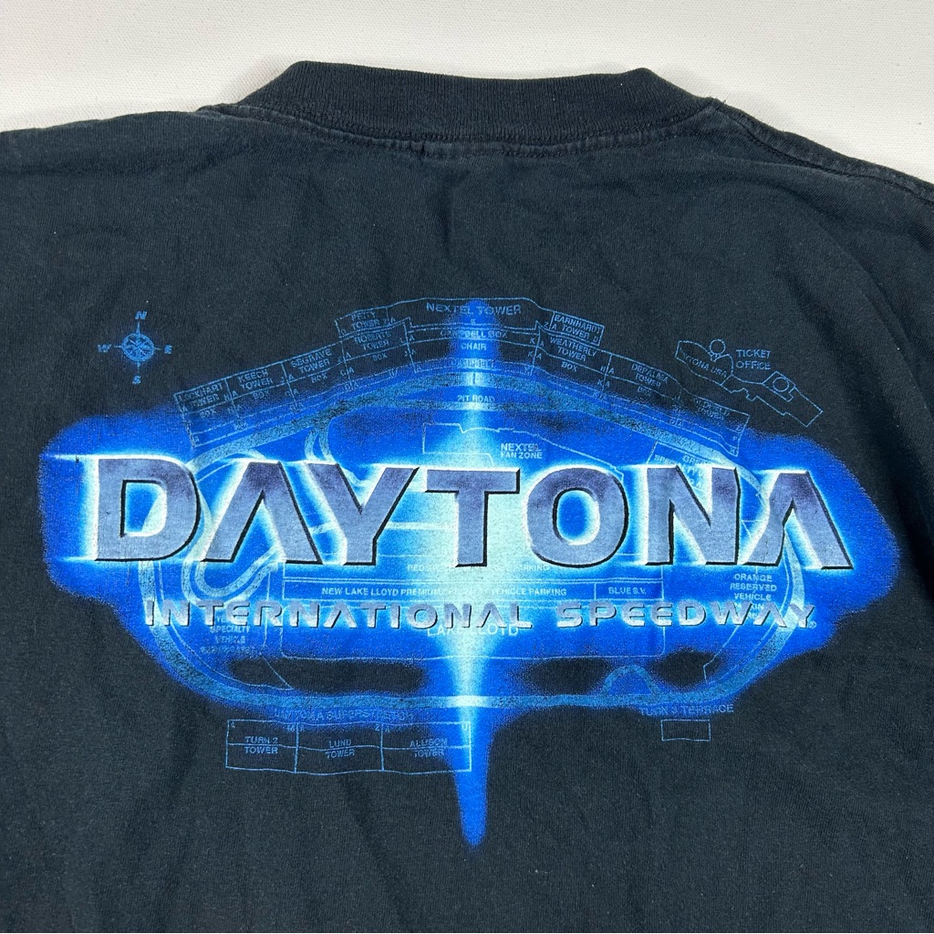 Vintage Y2k Daytona International Speedway Mens Xl Blue Print Map Rare Promo Vintage Y2k Daytona International Speedway Mens Xl Blue Print Map Rare Promo